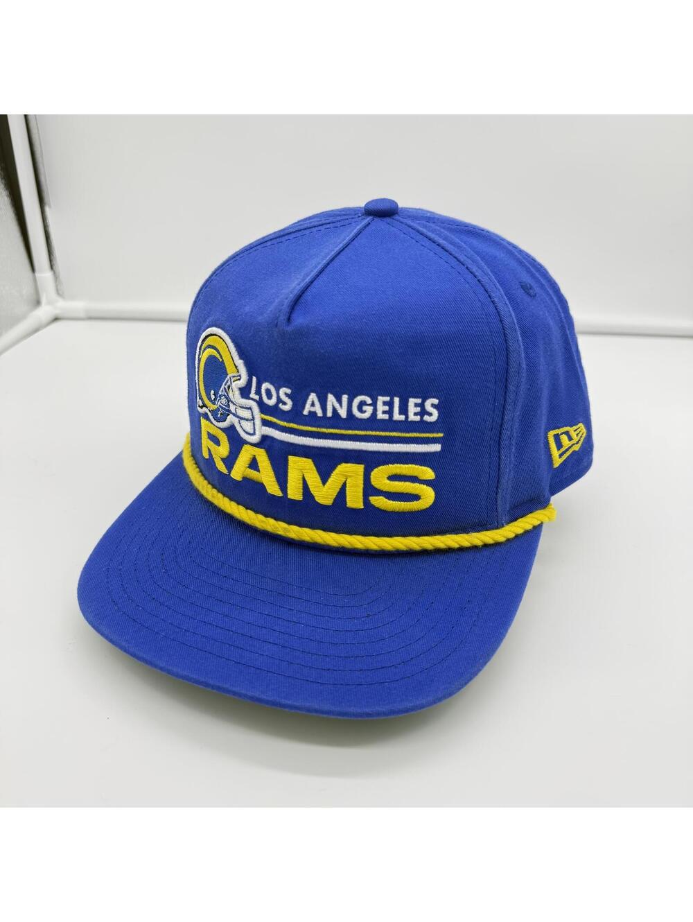 New Era Los Angeles Rams Rope Cap Blue Yellow Snapback Hat Vintage style OSFA